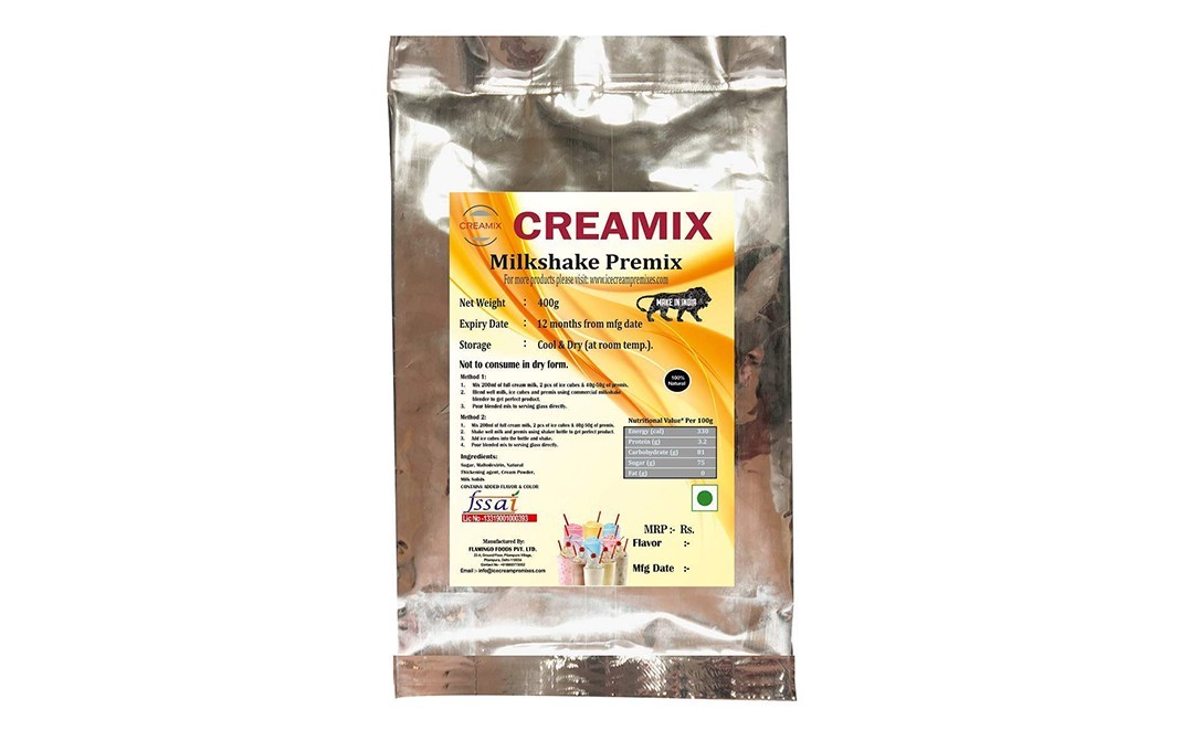 Creamix Milkshake Premix    Pack  400 grams